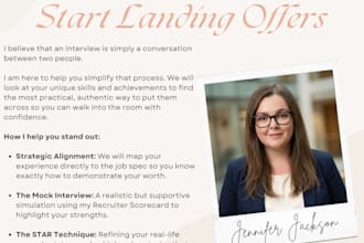 provide expert interview coaching and confidence building