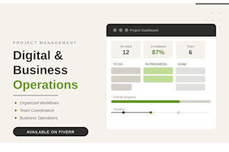 be your project manager for digital and web development projects