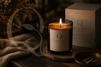design a luxury candle brand identity and packaging