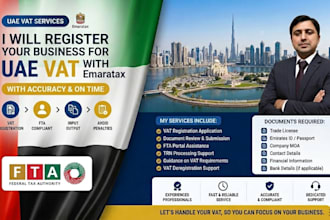 do uae tax return filling, vat submission, tax registration