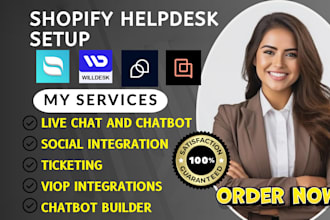 setup shopify helpdesk reamaze gorgias edesk tidio willdesk botspace intercom