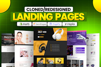 clone shopify landing page design with gempages and pagefly