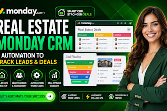 do real estate monday crm and monday automation to track leads and deals