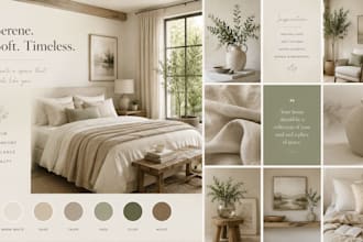 create aesthetic interior design mood boards