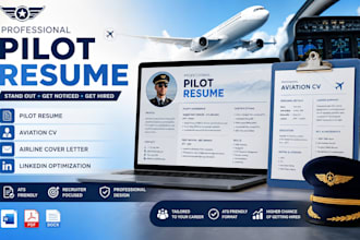 write pilot resume aviation CV airline cover letter and linkedin