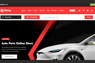 design auto part store auto part website automotive website  automobile website