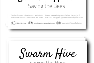 design a simple print ready business card