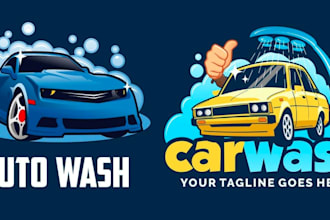 make custom luxury car wash logo for your company
