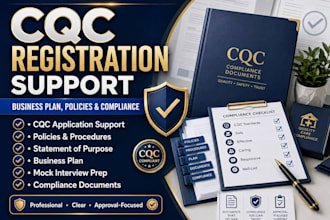 create a premium cqc business plan and compliance documents