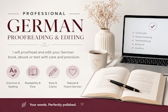 proofread and edit your german book or ebook