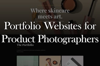 build a custom HTML portfolio website for ecommerce product photographers