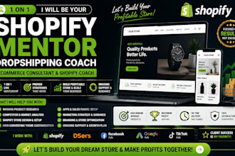 be your 1 on 1 shopify dropshipping mentor and design your store