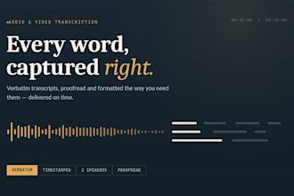 deliver accurate, verbatim audio and video transcripts