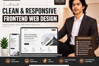 build clean and responsive frontend web design