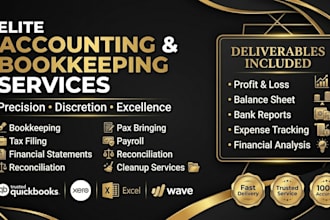 expert quickbooks bookkeeping, qbo cleanup and financial reporting