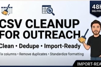 clean and format your CSV lead list for outreach