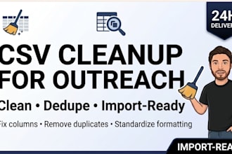 clean and format your CSV lead list for outreach