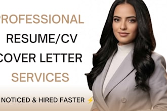 provide expert resume writing, ats CV design, and cover letter
