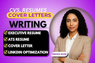 write resume, cv, cover letter, ats resume and optimize linkedin that stands out