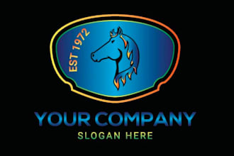 draw eye catching animal horse riding logo for your brand