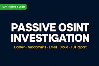 investigate any company digital footprint and deliver a full repo