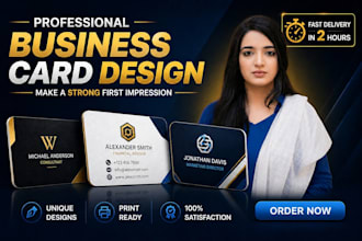 design luxury professional business card in 2 hours