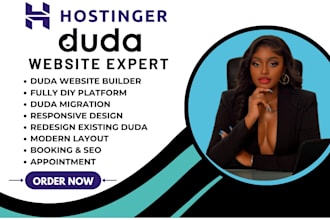 create a stunning website with duda, hostinger, hosting setup, duda website