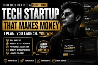 help you plan and launch your tech startup or saas website