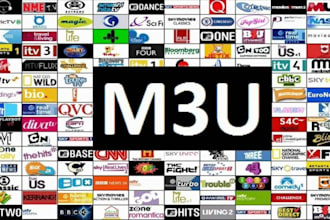 offer m3u playlist, 8k server, restream vod, live TV app with 8k panel