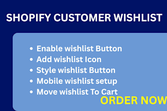 setup shopify store customer wishlist