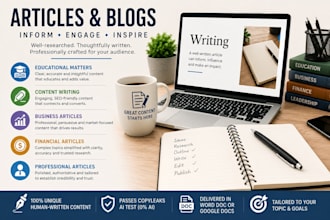 write an engaging and unique article or blog content