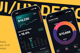 do mobile app ui ux design for ios and android in figma