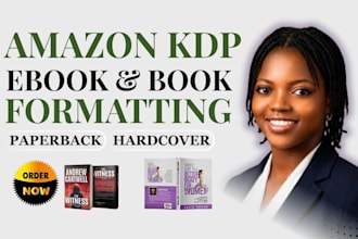 format your ebook, paperback, or hardcover for amazon kdp