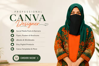 design banners, ebooks, and etsy digital products in canva