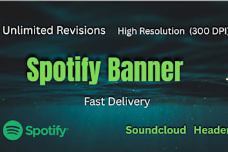 design professional spotify banner and soundcloud header