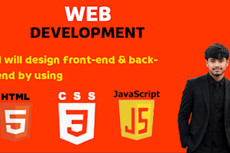develop webiste front end and back end in your demand