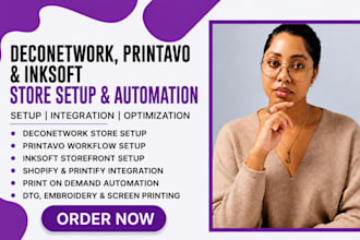 setup deconetwork printavo print shop inksoft store and shopify integration