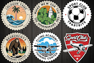 design vintage logo, badge, patch, label and sticker
