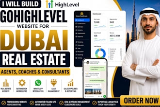 build gohighlevel website for dubai real estate agents, coaches, and consultants