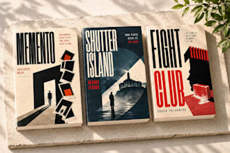 design a cinematic, print ready book cover for amazon KDP