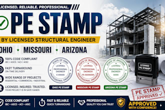 pe stamp as licensed structural engineer ohio pe stamp missouri arizona pe stamp