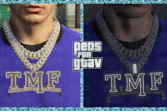 do custom peds, clothing pack and custom chains on your fivem ped