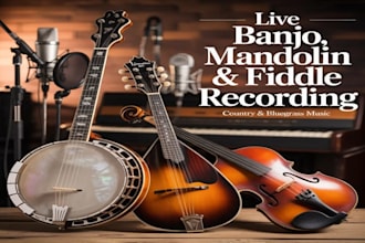 record mandolin violin harmonica and banjo for your country music