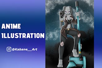 draw anime illustration custom