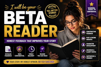 beta read your manuscript and give detailed feedback