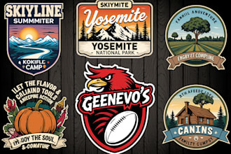 design vintage logo, badge, patch, label and sticker
