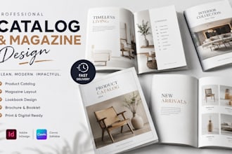 design product catalog magazine layout lookbook and brochure