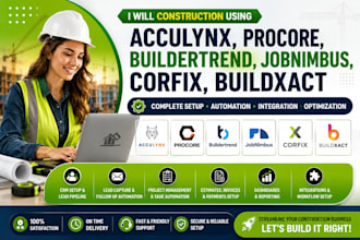 construction using acculynx, procore, buildertrend, jobnimbus, corfix, buildxact