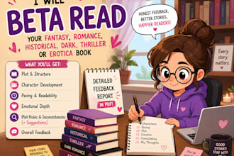 beta read romance historical books and create viral bible history youtube videos