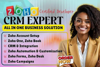be your zoho crm expert, zoho books, zoho one, zoho campaign, zoho forms